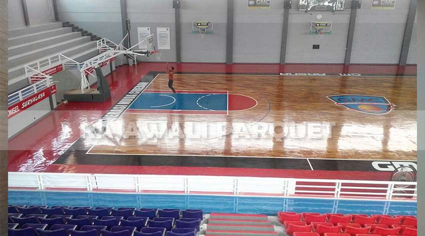 lantai kayu Jati GMC Arena Cerebon