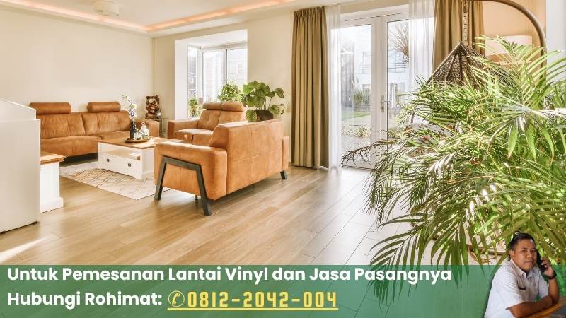 Lantai Vinyl yang Terpasang di ruang tamu
