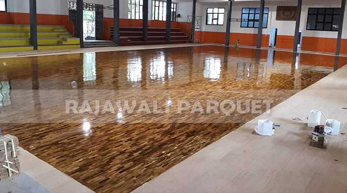 lantai kayu parket jati lapangan basket tabanan juara Bali
