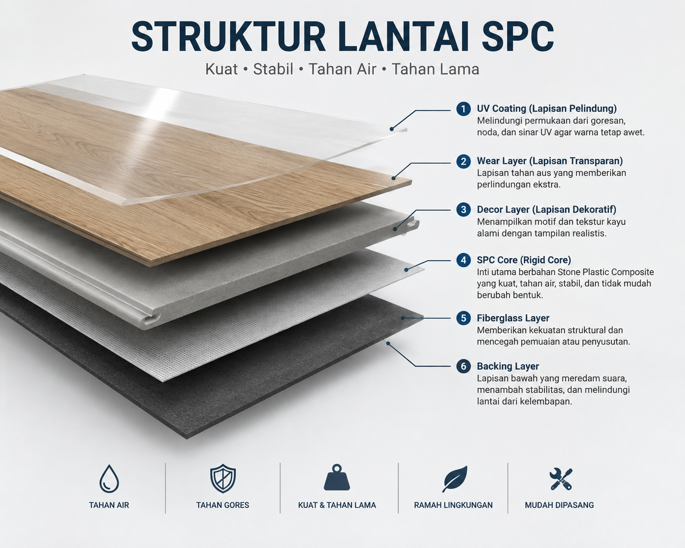Struktur Lapisan Lantai SPC