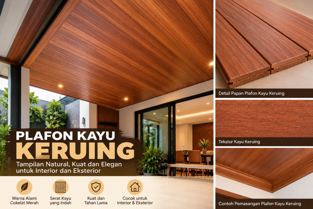 plafon kayu keruing